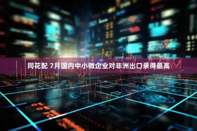 同花配 7月国内中小微企业对非洲出口录得最高